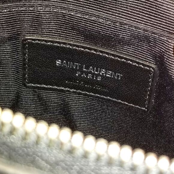 Yves Saint Laurent \ Black Leather Tassle Fringe Clutch - Picture 4 of 4